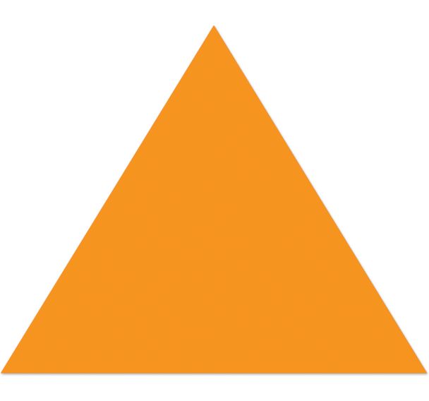 Pointe de flèche adhésive LeanStripe - Orange - Ergomat