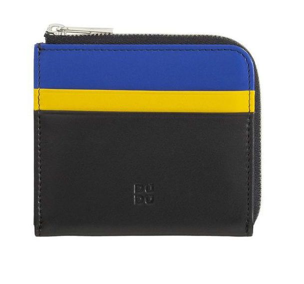 Porte-cartes 8 fentes avec porte-monnaie multicolore noir