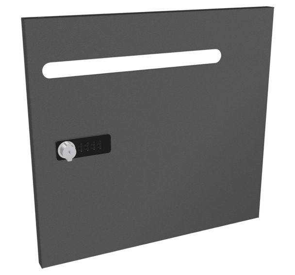 Porte en métal avec serrure à code avec fente courrier Camille - Eol