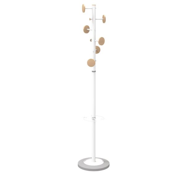 Portemanteau Music en acier 6 patères bois - Alba