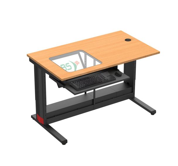 Poste travail écran encastré sous verre Format+ - QBS