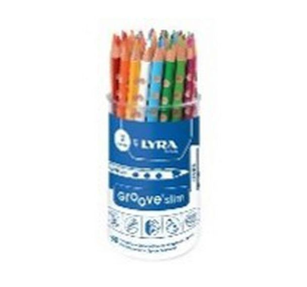 Pot 48 crayons couleurs Lyra Groove Slim triangulaire