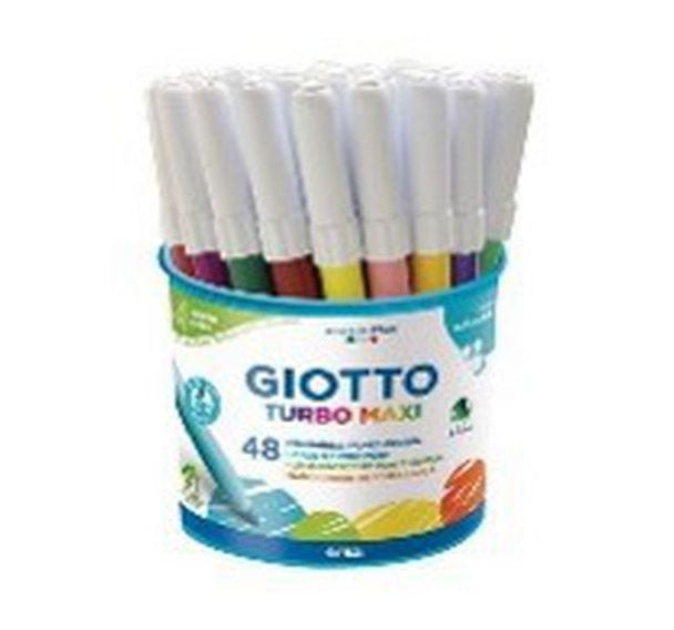 Pot plastique 48 feutres pointe extra large