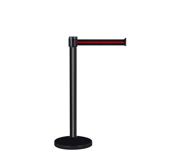 Poteau à sangle étirable 3 m noir rouge - Novap