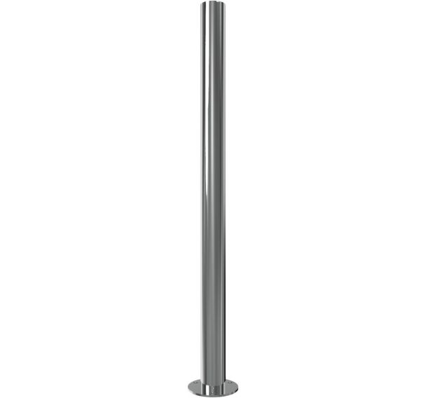 Poteau acier inox stationnaire à cheviller-Platine 1 anneau-Schake