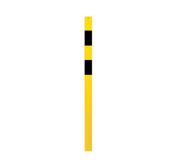 Poteau acier laqué 70x70 mm jaune noir - Croso