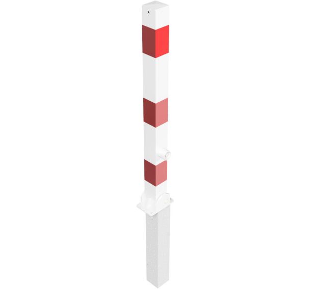 Poteau amovible serrure triangulaire bandes réflechissantes