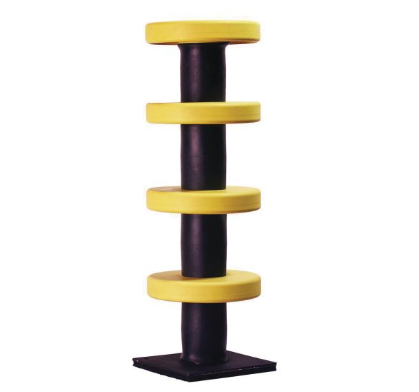 Poteau de Protection pargom 250mm x 800mm noir / jaune