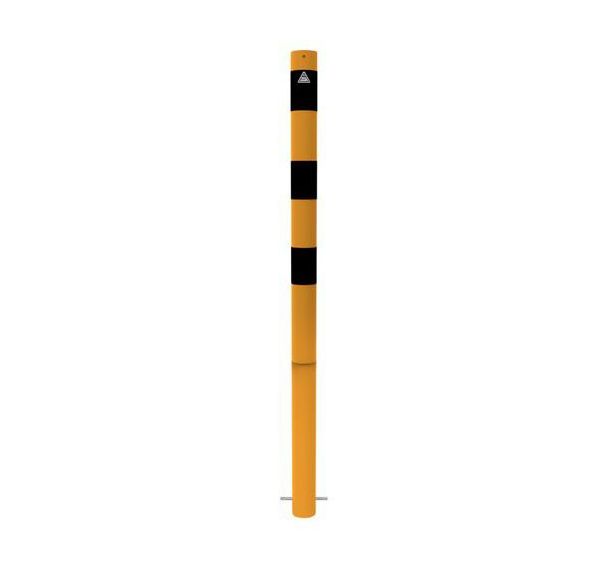 Poteau de dissuasion bétonner ancrage sans anneau-Noir/Jaune