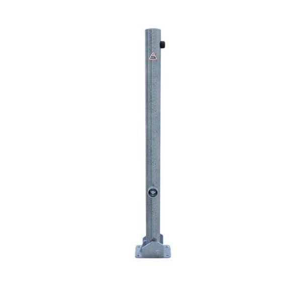 Poteau de dissuasion rabattable blocage triangulaire platine