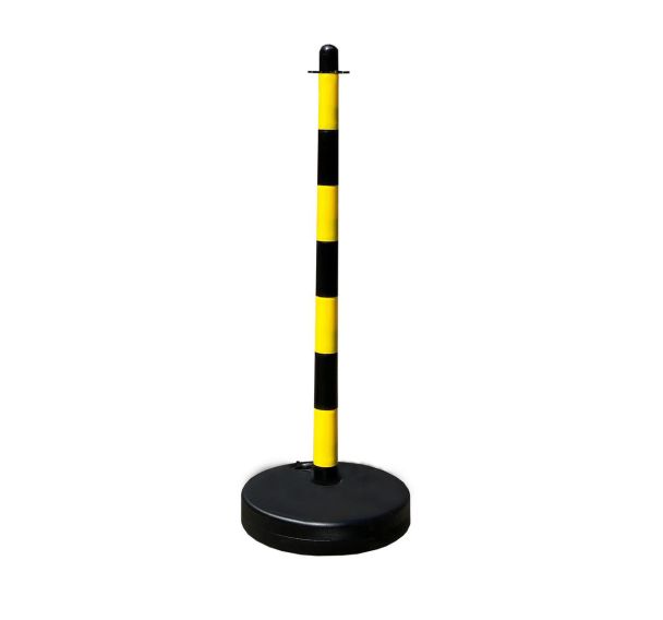 Poteau de plastique avec pied emplissable