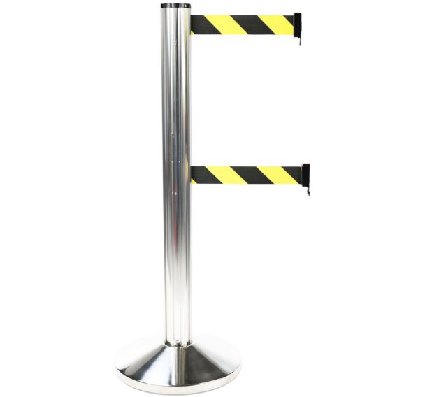 Poteau double sangle - 2m - Aluminium - Manutan Expert