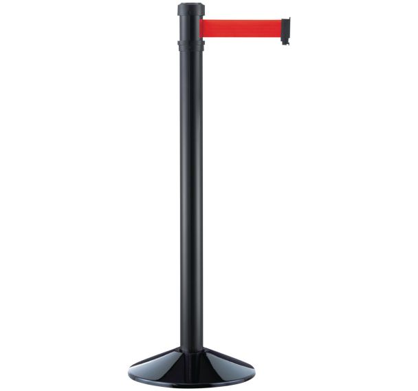 Poteau noir à sangle - 2 m - Aluminium - Manutan Expert