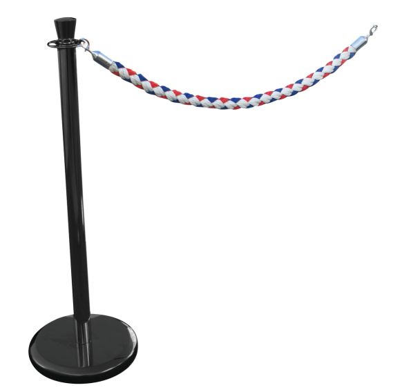 Poteau noir supplémentaire - corde tricolore