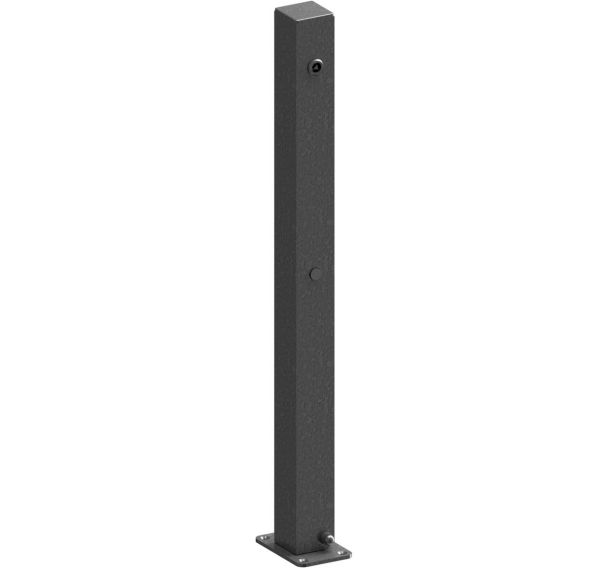 Poteau rabattable blocage à cheviller platine-8mm
