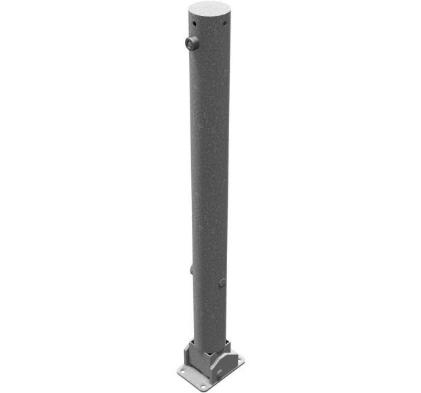 Poteau rabattable blocage cheviller platine-Ø 76 x 2 6mm