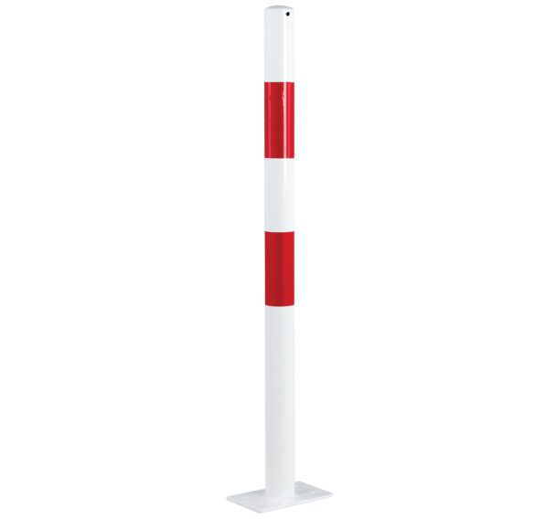 Poteau rond en acier sur platine - Sans oeillet - Crash Stop