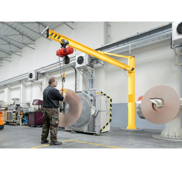 Potence sur fût à flèche triangulée - Force 1000 kg