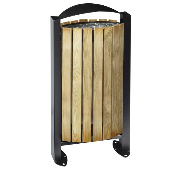 Poubelle 60l Arkea facade bois - Rossignol Pro