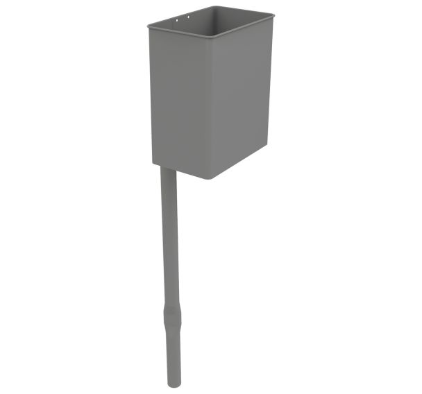Poubelle BALIA rectangle 25 L pivotante sur pied métal - Buton Design