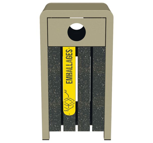 Poubelle CHARDONNAY emballages - Ipra/alu - Urbemob