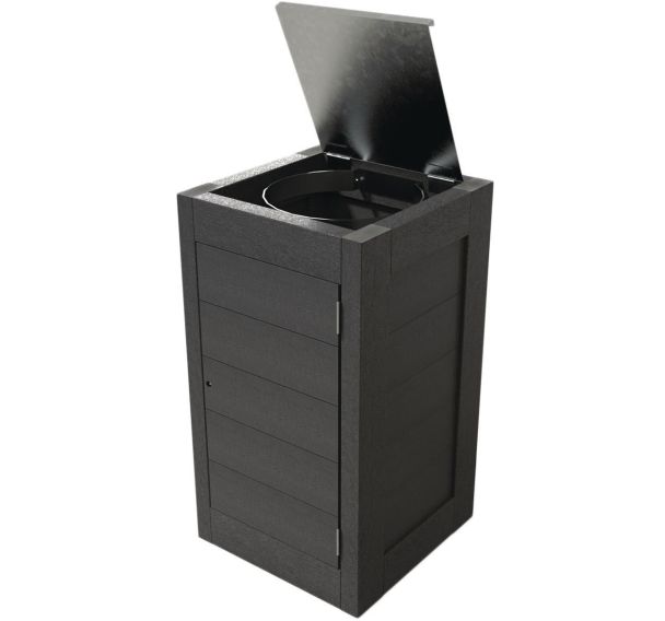 Poubelle Canopée support sac plastique recyclé - Espace Urbain