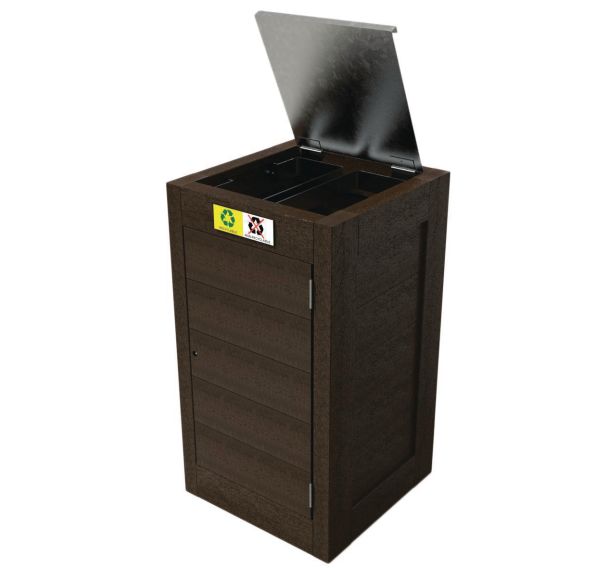 Poubelle Canopée tri plastique recyclé - Espace Urbain