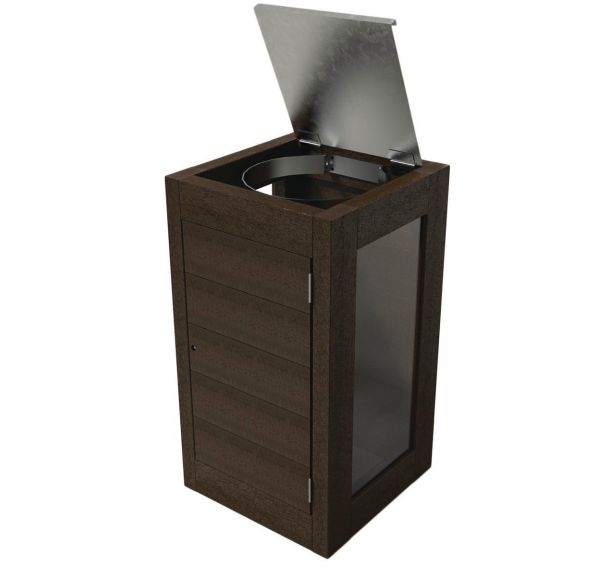 Poubelle Canopée vigipirate plexi plastique recyclé - Espace Urbain