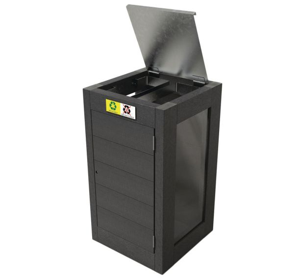 Poubelle Canopée vigipirate plexi plastique recyclé - Espace Urbain