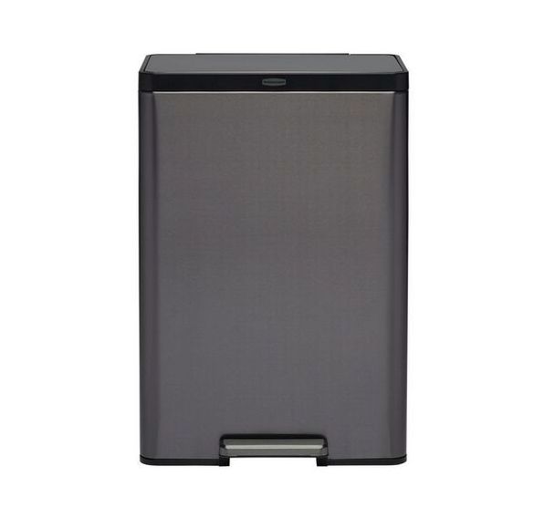 Poubelle Elite 2 flux à pédiale en acier inoxydable - Rubbermaid