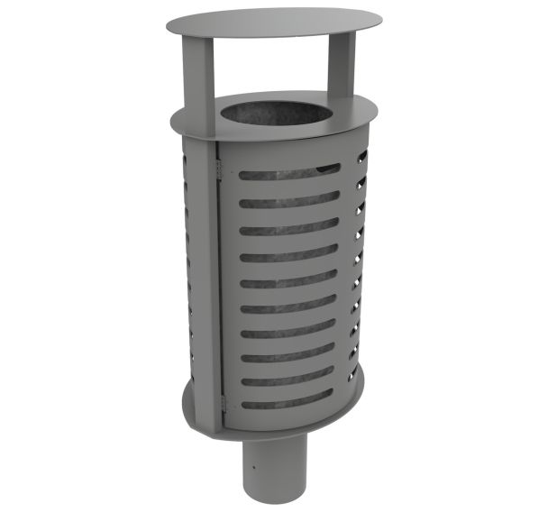 Poubelle OVALON ovale 80 L métal ajouré pare-pluie - Buton Design