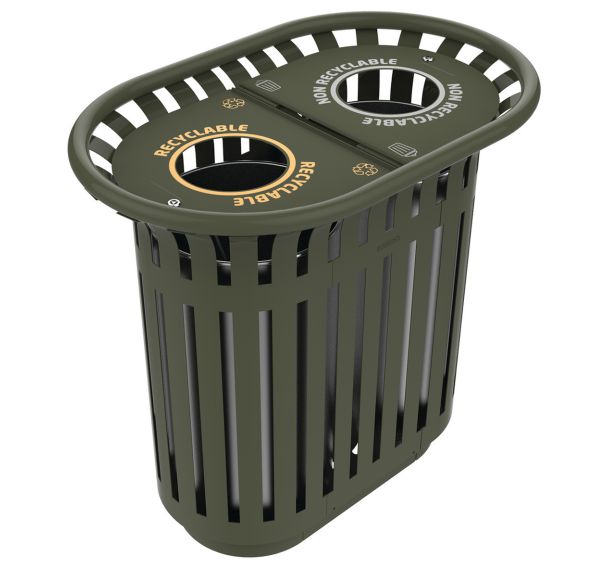 Poubelle Tulipe 2 x 40 L couvercle 2 seaux - Rossignol Pro