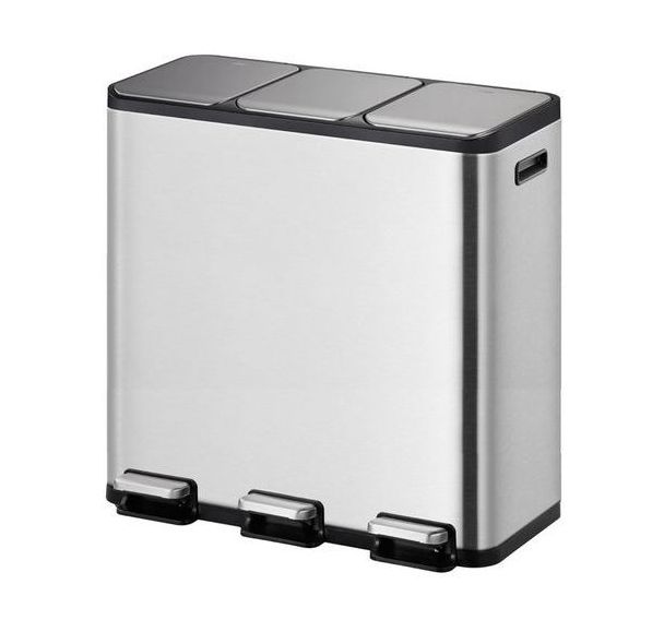 Poubelle à pédale tri sélectif EcoCasa II 3x15L