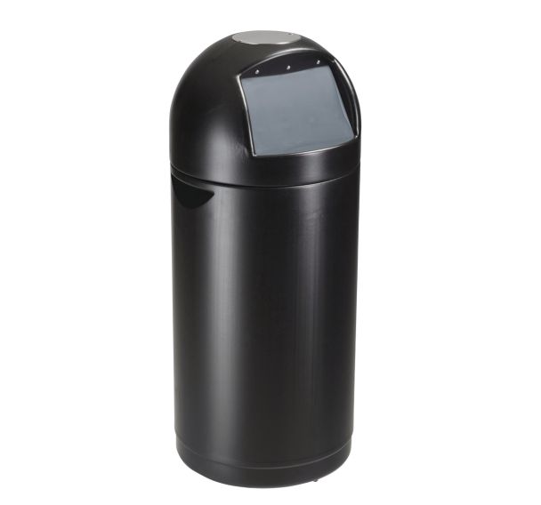 Poubelle à trappe Cyvomax - sans cendrier - 52l - noir-Rossignol Pro