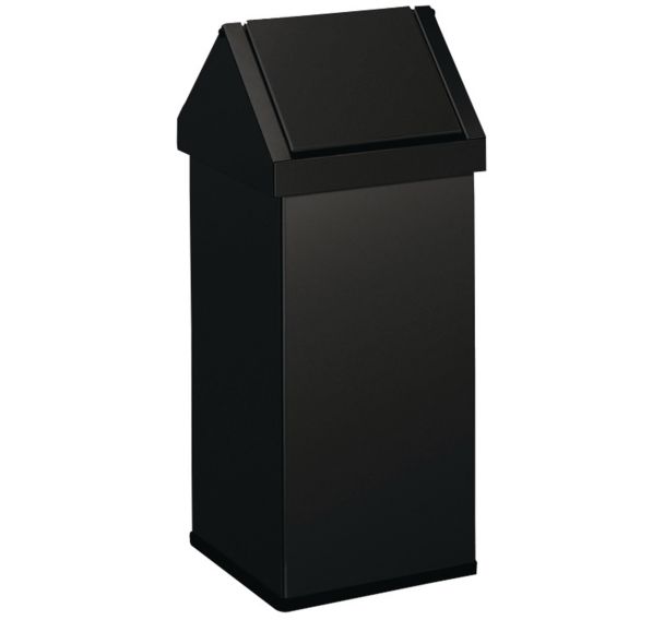 Poubelle avec couvercle basculant de 110 litres Noir