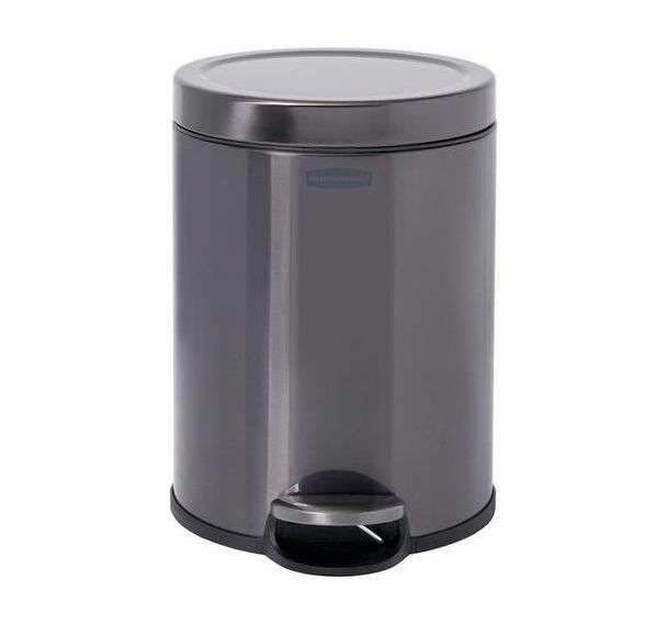Poubelle ronde à pédale en acier inoxydable 6L - Rubbermaid