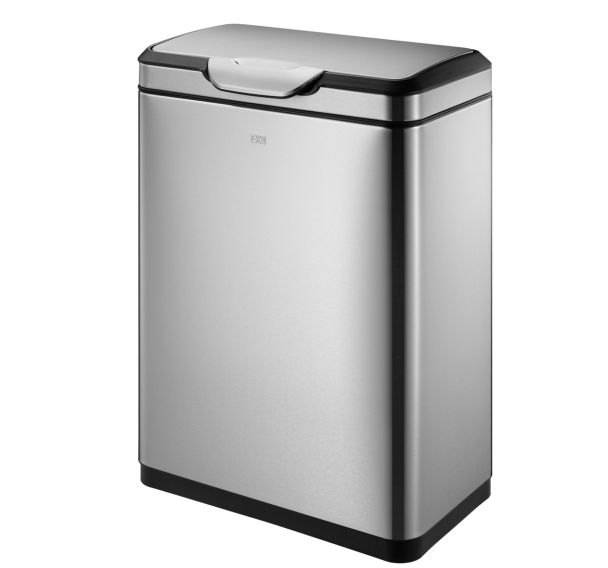 Poubelle tri sélectif Touch Pro 20+20 L, EKO inox
