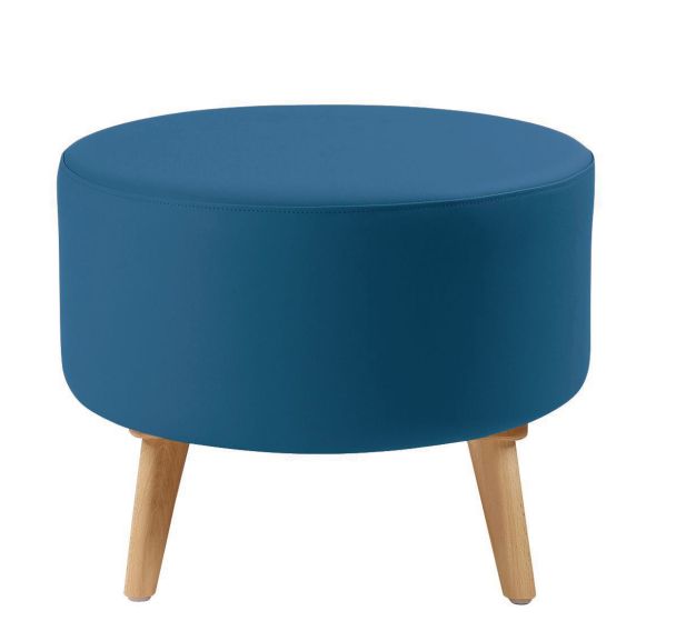 Pouf BULLE PVC pied bois - GGI