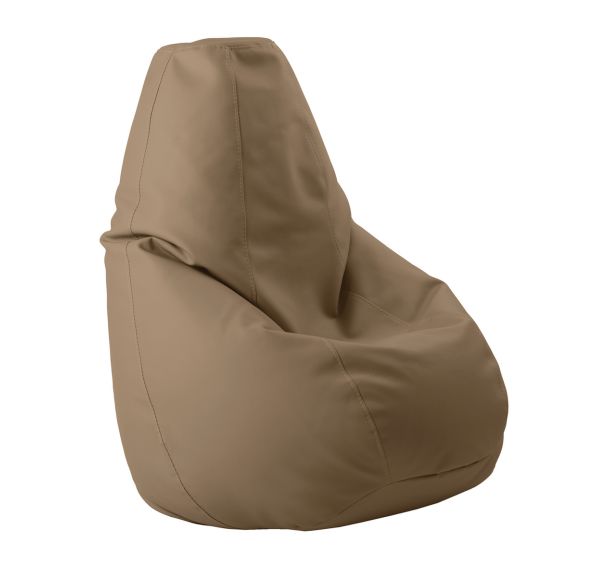 Pouf Bin souple tissu simili cuir - Spouf