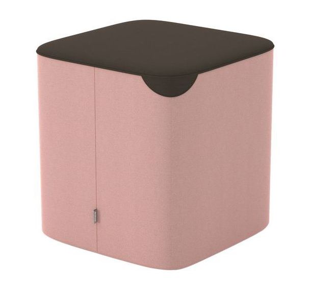 Pouf Ilun carré tissu Cura polyester recyclé non feu - Sokoa