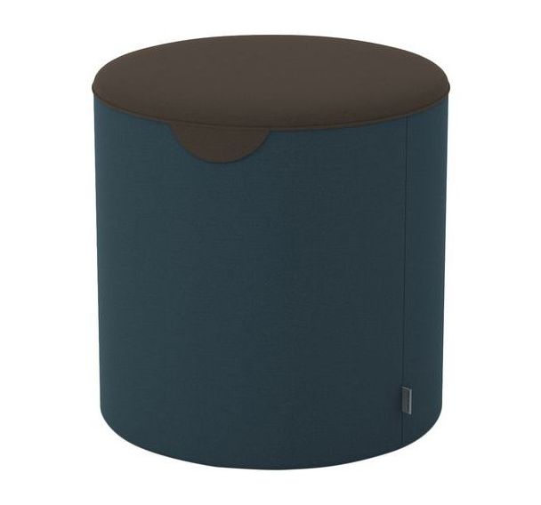 Pouf Ilun rond tissu Cura polyester recyclé non feu - Sokoa