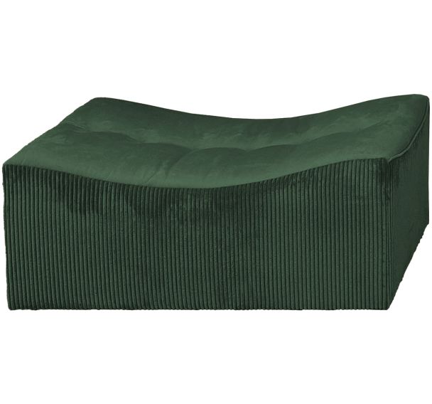 Pouf Loto velours Poso lisse cotelé - MMP