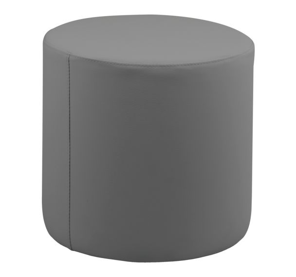 Pouf Tape rigide Ø45 cm tissu simili cuir - Spouf