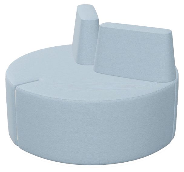 Pouf Tri Ply Ø 115 cm + avec dossiers tissu polyester - Nowy Styl