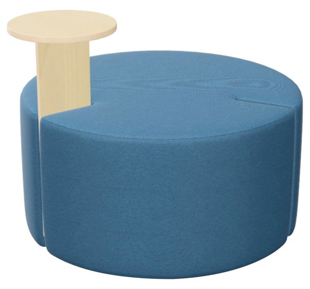 Pouf Tri Ply Ø 85 cm + tablette tissu polyester - Nowy Styl