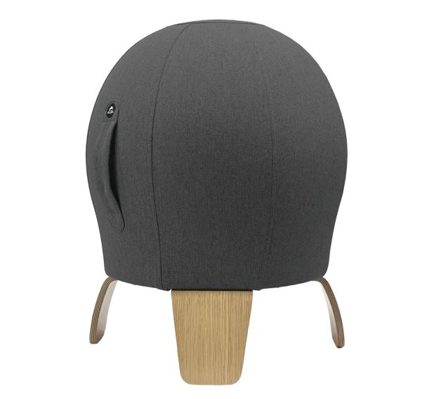 Pouf ballon Loona ergonomique pieds bois