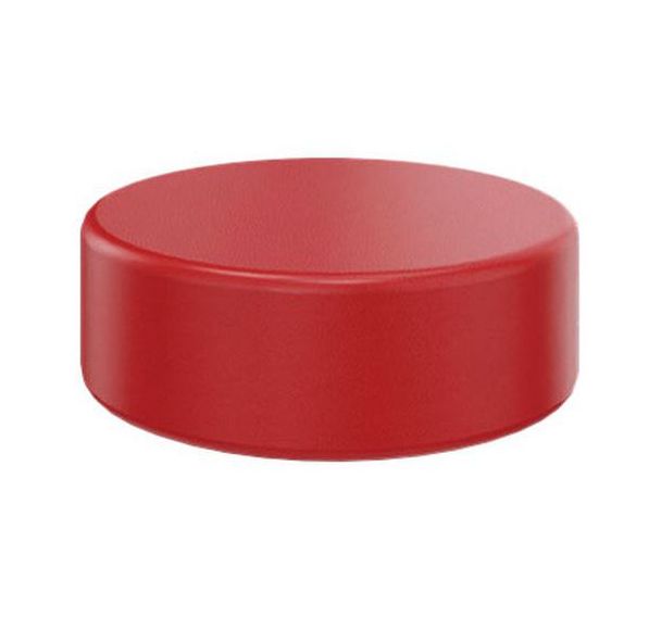 Pouf rond rouge