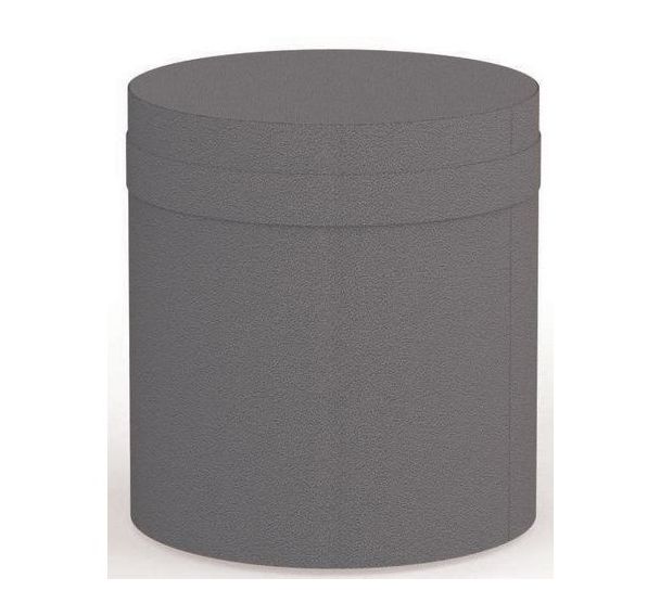 Pouf sur vérins de réglage diamètre 40xH43 cm gris orage