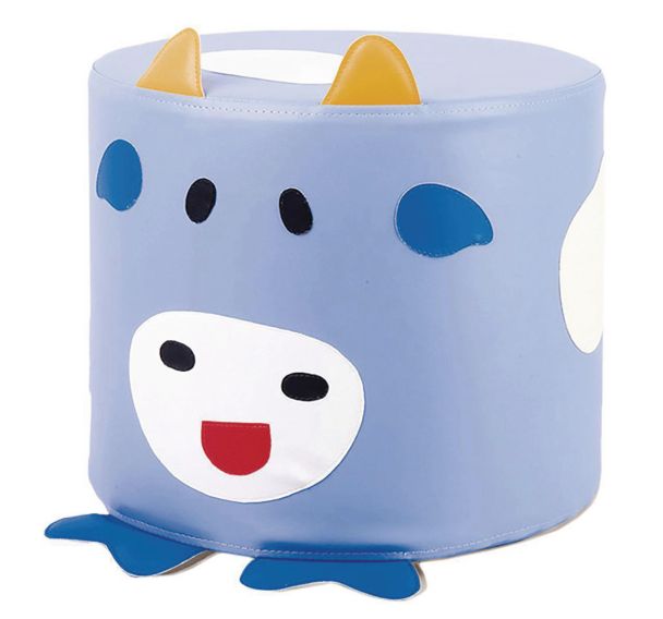 Pouf en mouse motif vache