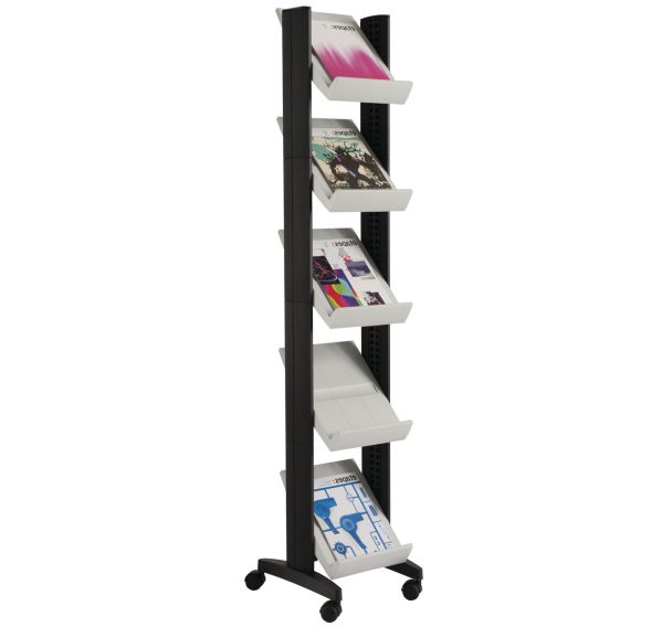 Présentoir mobile Eco simple face coloris anthracite/gris